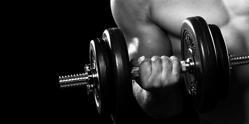 Exercise with dumbbells to build strength